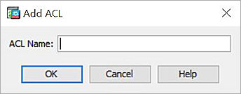 Screenshot that shows the Configure ACL